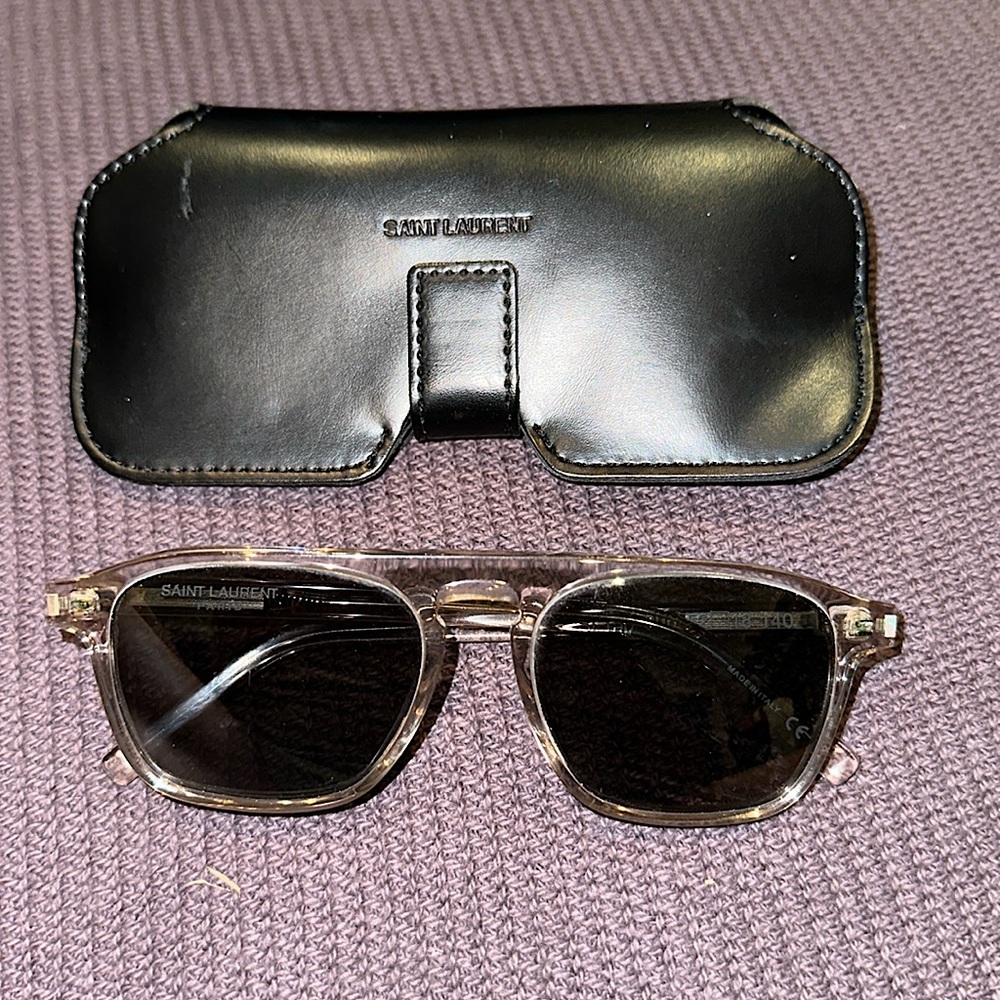 SOLD @2ndSt — Saint Laurent smoky acrylic frame sunglasses